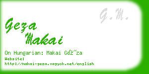 geza makai business card